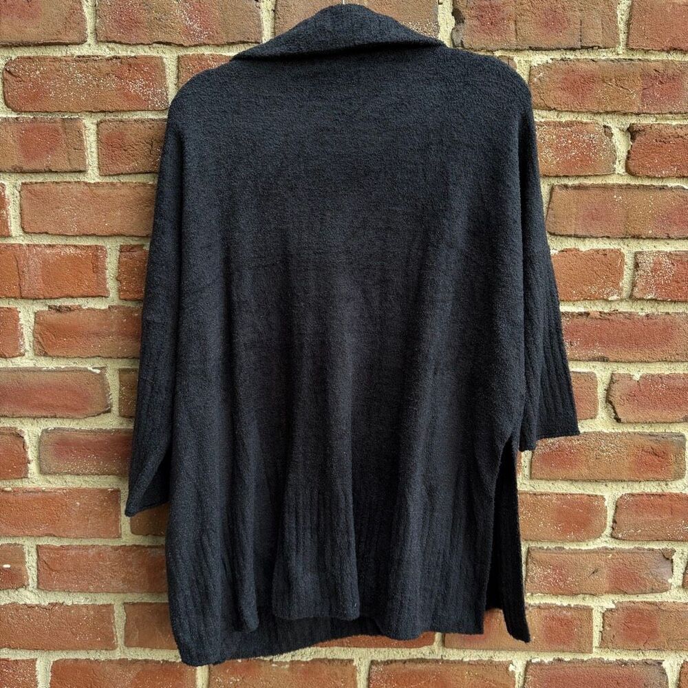 Barefoot Dreams Cozy Chic Lite Half Zip Rolled Edge Tunic Black L/XL NEW - Picture 7 of 10